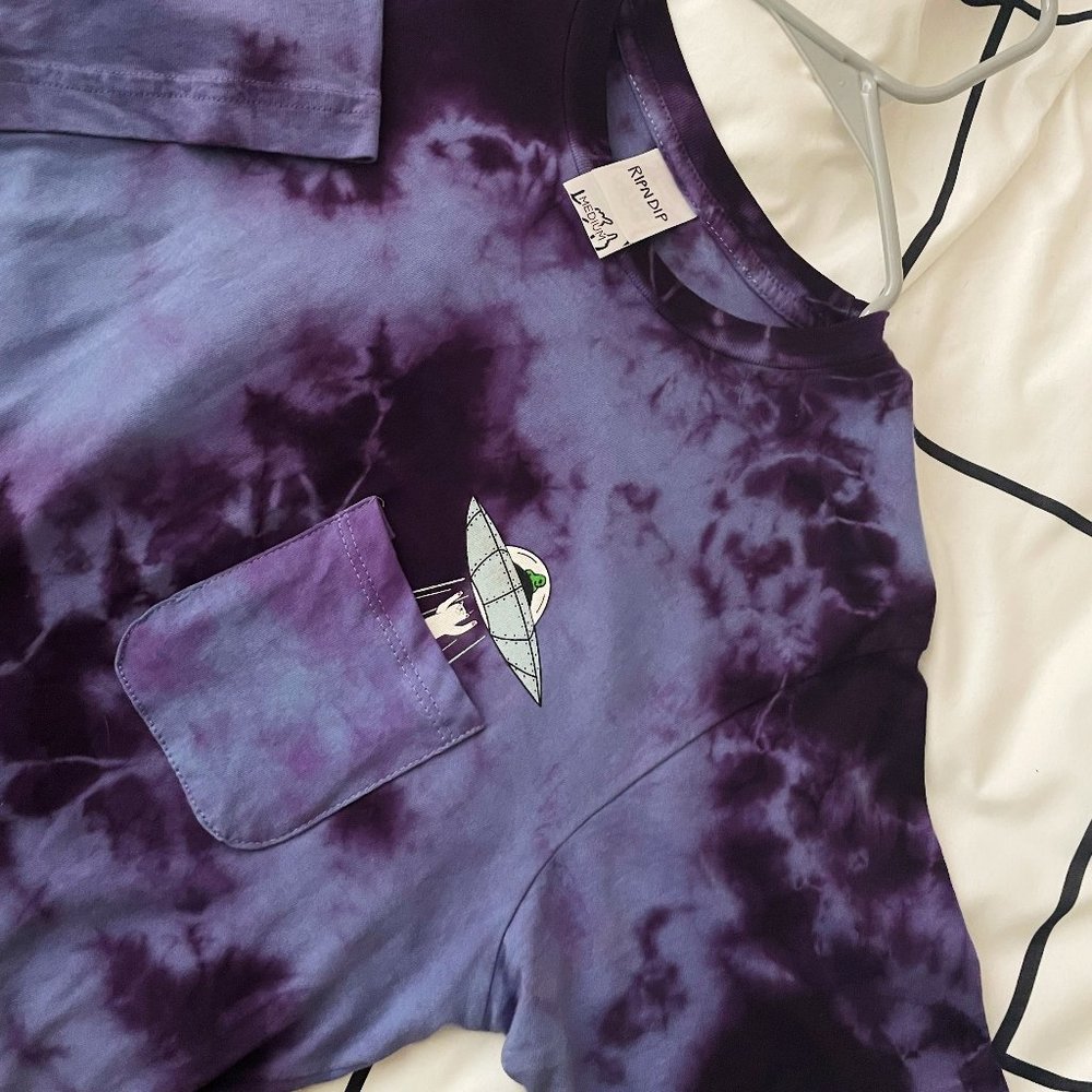 RipNDip Purple Tie Dye Pocket T-Shirt